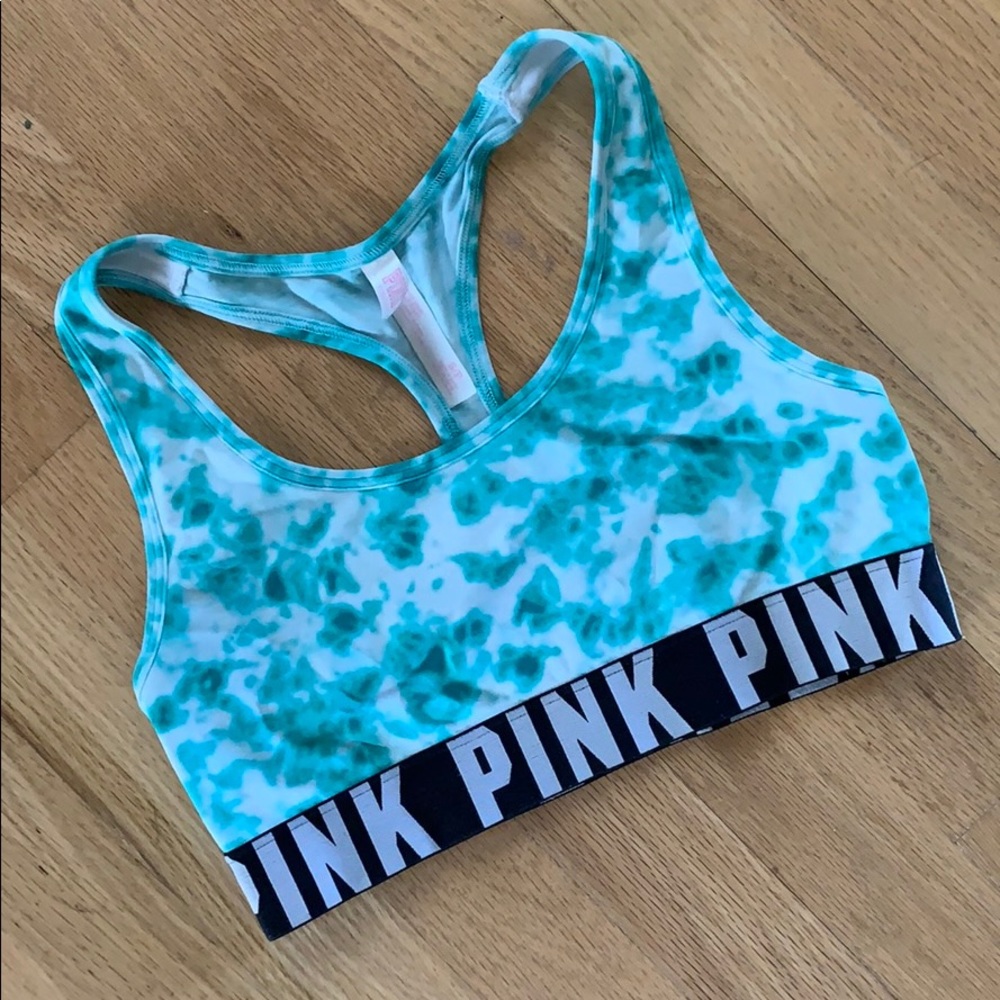 Pink sports bra